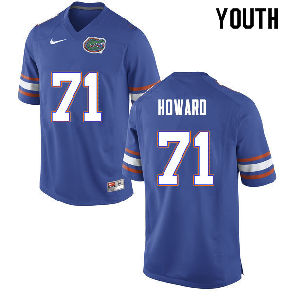 Youth #71 Chris Howard Florida Gators College Football Jerseys Sale-Blue